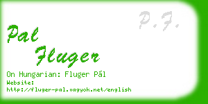 pal fluger business card